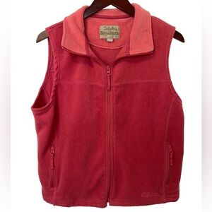 Cabela’s Pink Fleece Zip Up Vest Women’s XL